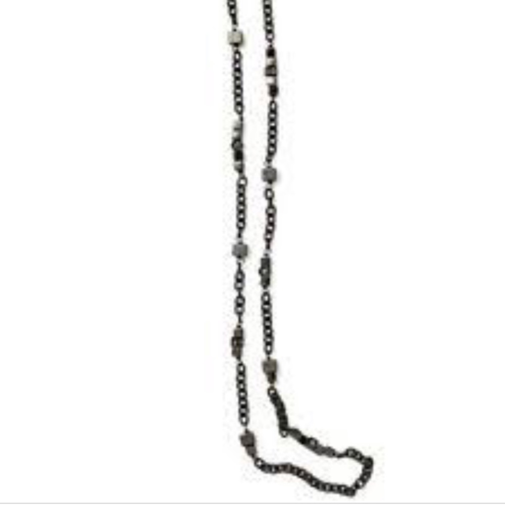 Lia Sophia Cinder Blocks Hematite Necklace
